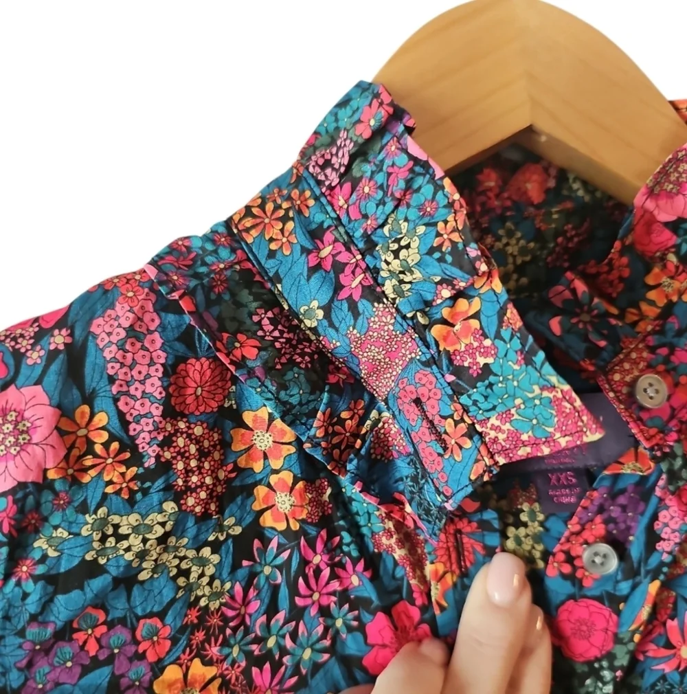 J. Crew Classic-fit boy shirt with ruffle collar in Liberty Fabric Ciara print 4